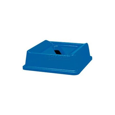 Rubbermaid Commercial Rubbermaid Square Paper Slot Recycling Lid FG279400DBLUE
